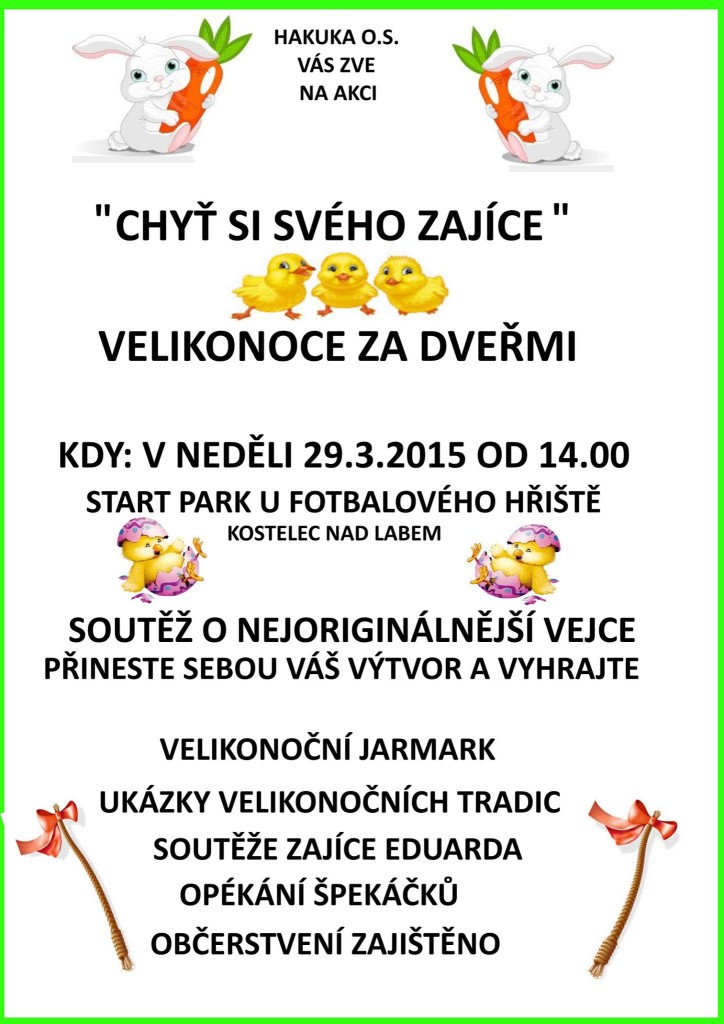 Chyť si svého zajíce - pozvánka na 29.3.2015